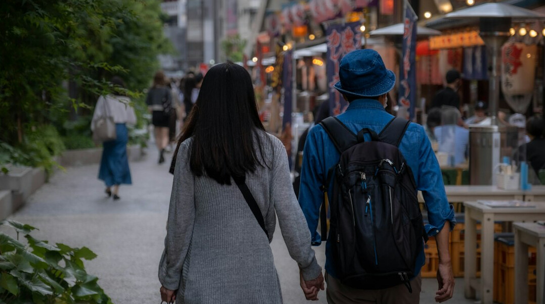 couple walking together