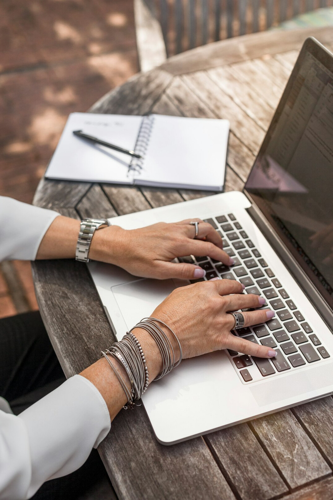 person on laptop searching